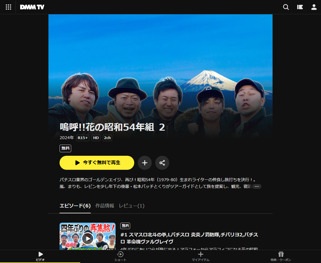 嗚呼!!花の昭和54年組 2はDMM TVで配信