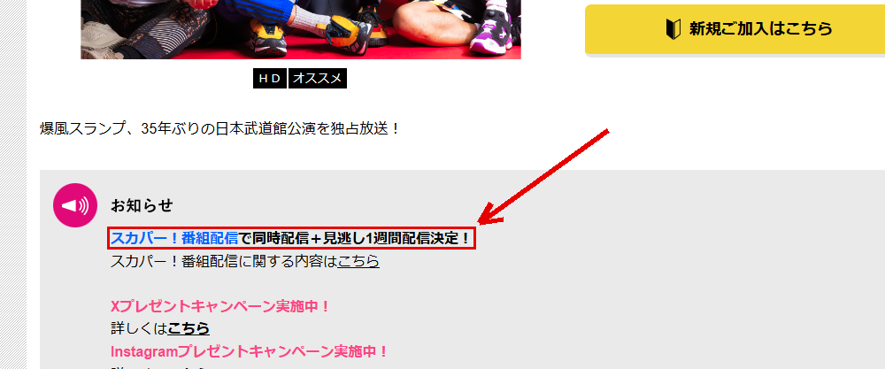 爆風スランプ 2026 LIVE at 日本武道館はテレ朝チャンネル1で放送・配信