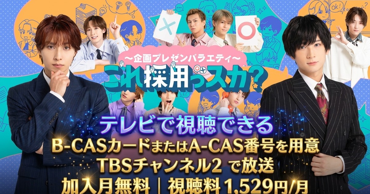~企画プレゼンバラエティ~これ採用っスカ? テレビ放送視聴方法